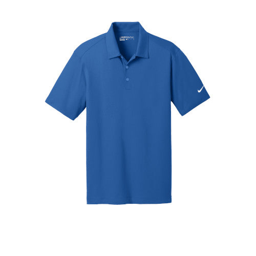 Gym Blue Nike Dri-FIT Mesh Golf Shirt With Logo