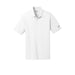 White Nike Dri-FIT Mesh Golf Shirt With Logo