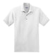White Custom Jersey Knit Polo Shirt With Logo
