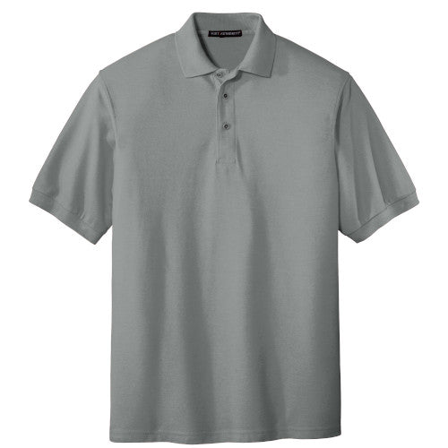 Cool Grey Port Authority Silk Touch Polo With Logo