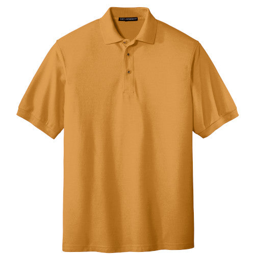 Gold Port Authority Silk Touch Polo With Logo