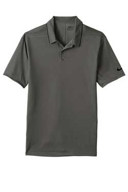 Anthracite Nike Dri-FIT Edge Tipped Polo With Logo