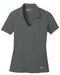 Anthracite Nike Ladies Dri-FIT Vertical Mesh Polo With Logo