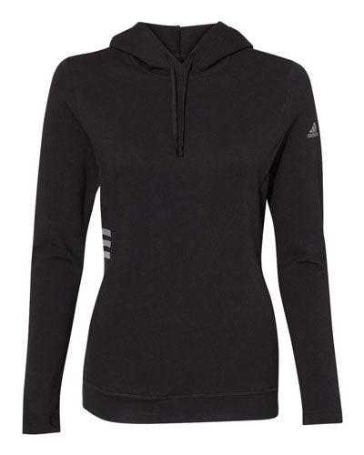Black Custom Adidas - Women's Lightweight Hooded Sweatshirt