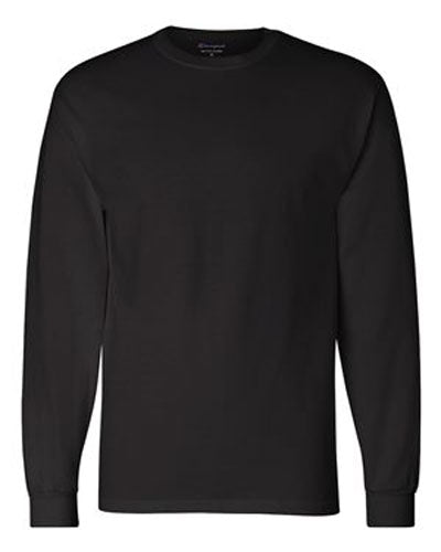 Black Custom Champion Long Sleeve T- Shirt