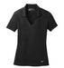 Black Nike Ladies Dri-FIT Vertical Mesh Polo With Logo
