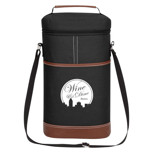 Black Custom Double Wine Cooler Bag