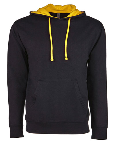 Black/ Gold Custom Next Level Unisex French Terry Pullover Hoody