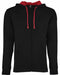 Black/ Red Custom Next Level Adult French Terry Full-Zip Hooded Sweatshirt