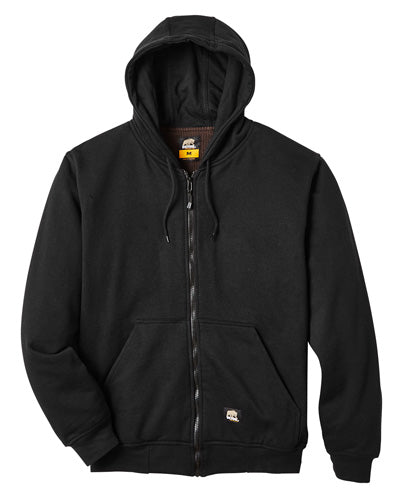 Black Custom Thermal Lined Full Zip Sweatshirt