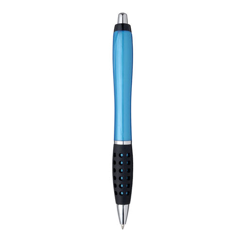 Blue Custom Rubber Grip Pen