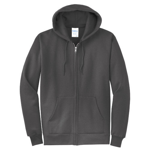 Charcoal Custom Full Zip Hooded Sweatshirt