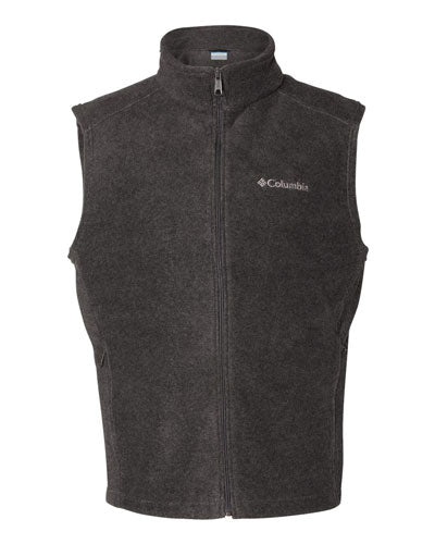 Charcoal Heather Custom Columbia Steens Mountain Fleece Vest