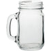 Clear Custom 16oz Glass Mason Jar With Handle
