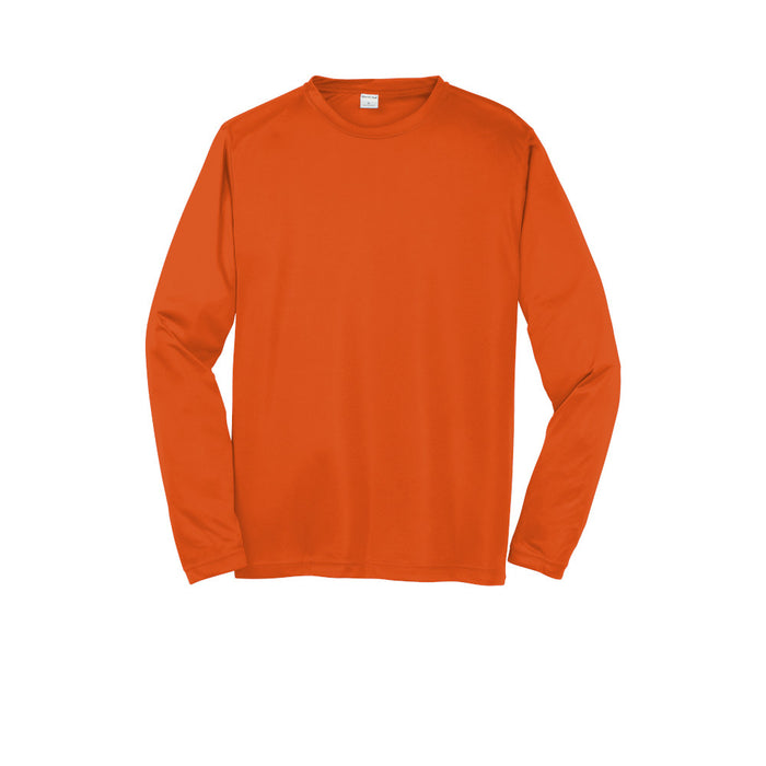 Deep Orange Custom Long Sleeve Dry Performance T-Shirt