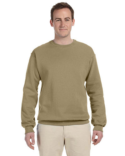 Khaki Custom Jerzees Crewneck Sweatshirt