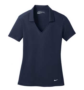 Marine Nike Ladies Dri-FIT Vertical Mesh Polo With Logo