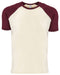 Maroon/ Natural Custom Next Level Unisex Raglan Short-Sleeve T-Shirt