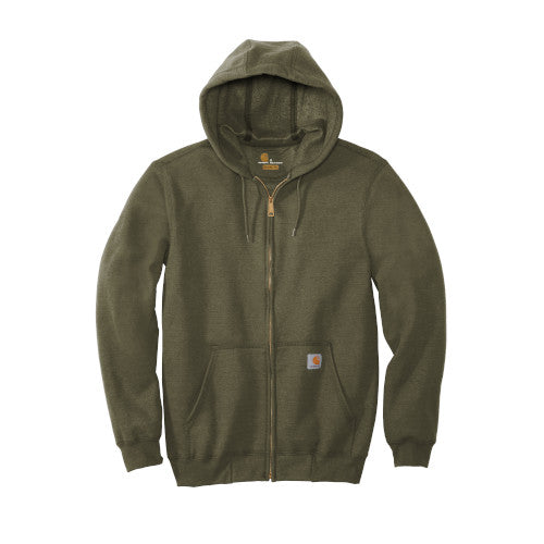 Moss Custom Carhartt Midweight Hooded Zip - Front Sweatshirt