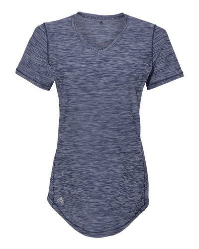 Navy Custom Adidas - Women's Melange Tech T- Shirt