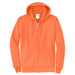 Neon Orange Custom Full Zip Hooded Sweatshirt