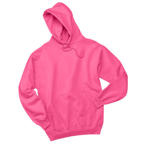 Neon Pink Custom Jerzees Hooded Sweatshirt