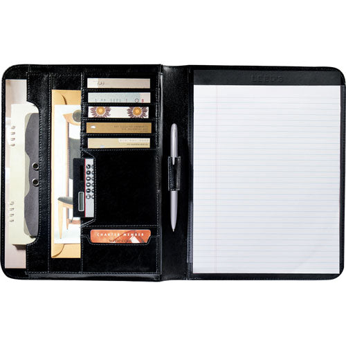 Open Custom Leather Writing Pad Notepad
