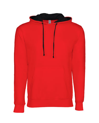 Red/ Black Custom Next Level Unisex French Terry Pullover Hoody