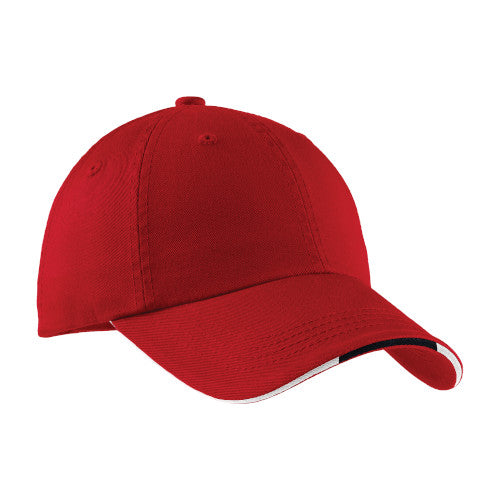 Red/Classic Navy/White Custom Embroidered Hat