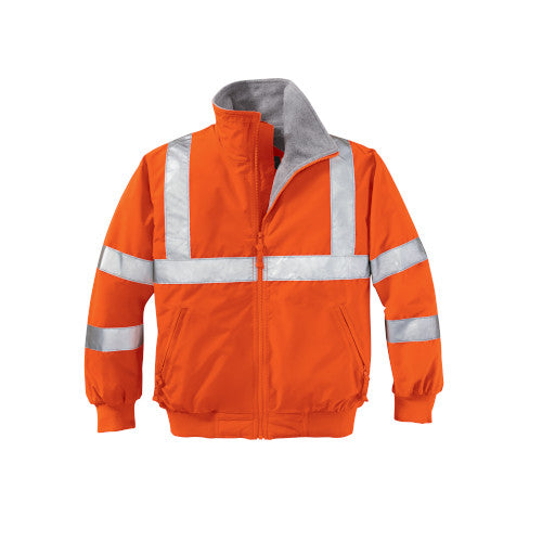 Safety Orange/Reflective Custom Reflective Safety Jacket