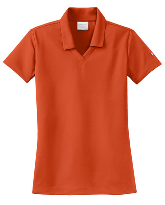 Team Orange Nike Ladies Dri-FIT Micro Pique Polo With Logo