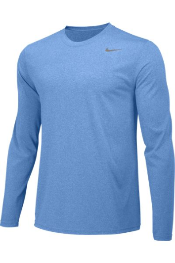 Valor Blue Custom Nike Dri-FIT Long Sleeve T-Shirt