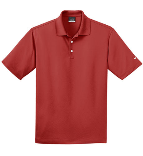 Vanity Red Nike Dri-FIT Micro Pique Polo With Logo