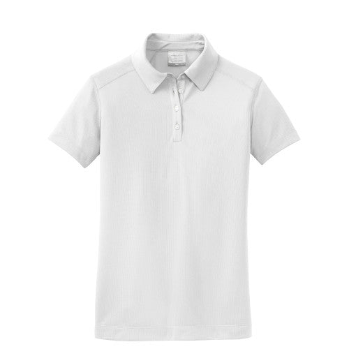 White Nike Dri-FIT Ladies Texture Shirt With Logo