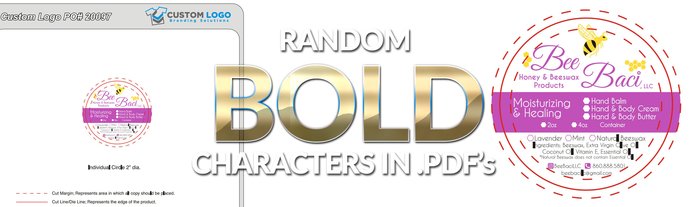 Bold Character Example How to FIX Random bold characters in .PDFs — Custom Logo USA