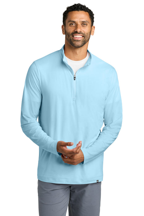 Front View of DreamBlue TravisMathew Crestview 1/4-Zip TM1MW452 plain