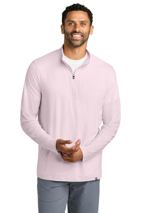 Front View of StonePink TravisMathew Crestview 1/4-Zip TM1MW452 plain