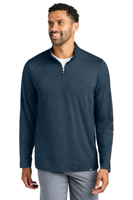 Front View of VtgIdgHthr TravisMathew Crestview 1/4-Zip TM1MW452 plain