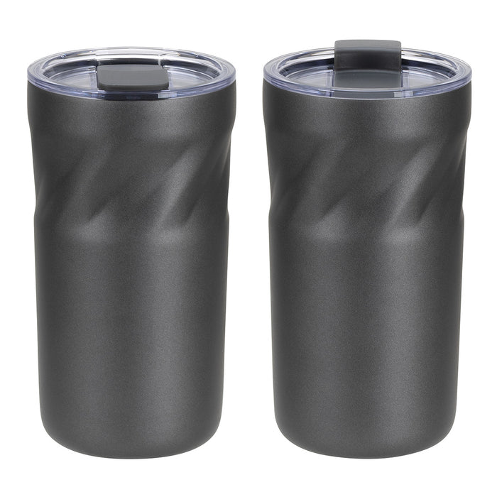 Gray Izzie 16 oz Eco-Friendly Vacuum Insulated Tumbler plain