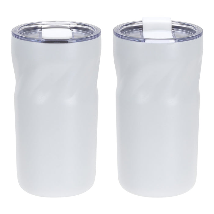 White Izzie 16 oz Eco-Friendly Vacuum Insulated Tumbler plain