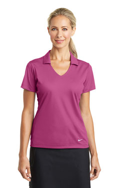 Nike Ladies Dri-FIT Vertical Mesh Polo With Logo