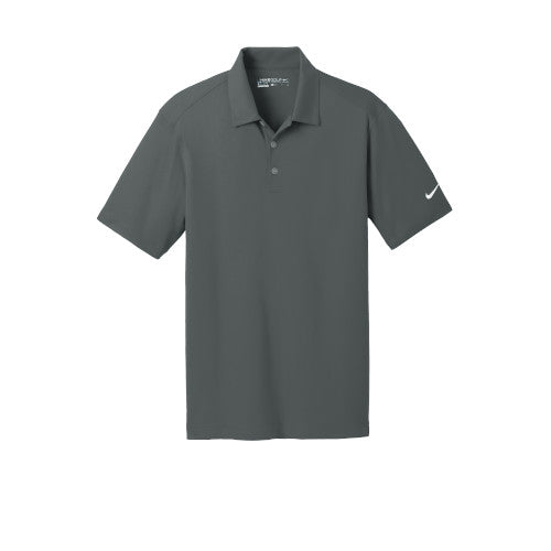 Anthracite Nike Dri-FIT Mesh Golf Shirt With Logo