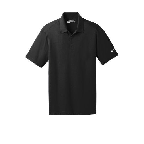Black Nike Dri-FIT Mesh Golf Shirt With Logo