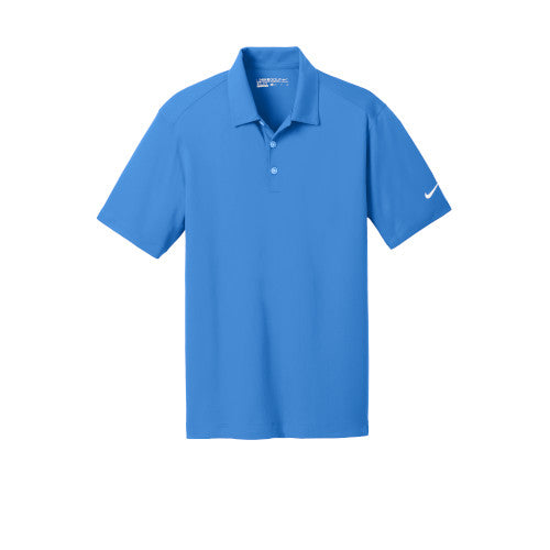 Brisk Blue Nike Dri-FIT Mesh Golf Shirt With Logo