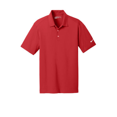 University Red Nike Dri-FIT Mesh Golf Shirt With Logo
