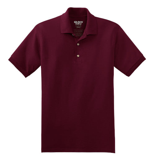 Maroon Custom Jersey Knit Polo Shirt With Logo