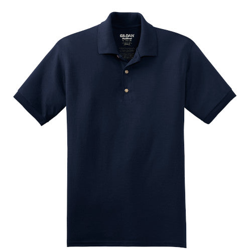 Navy Custom Jersey Knit Polo Shirt With Logo