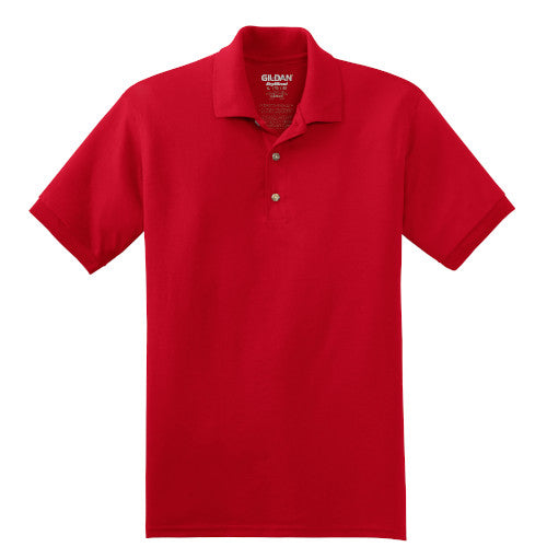 Red Custom Jersey Knit Polo Shirt With Logo