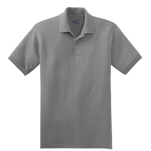 Sport Grey Custom Jersey Knit Polo Shirt With Logo