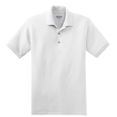 White Custom Jersey Knit Polo Shirt With Logo